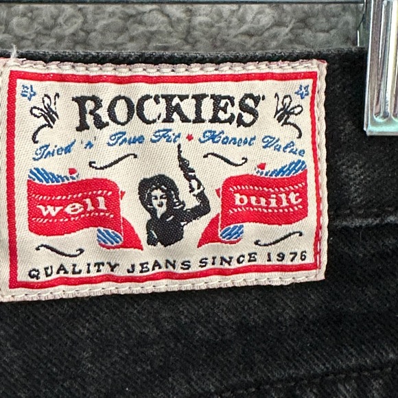 Vintage Rockies Black Jeans Womens‎ Size 29/9 28L High Rise Slim Fit Denim USA - Picture 11 of 15